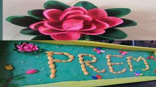 Name decoration with pista shell | pista shell craft ideas