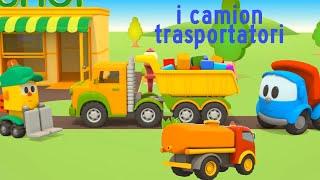 Leo il camioncino curioso e i suoi amici i Camion Trasportatori - Cartoni animati per bambini
