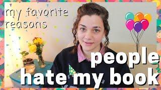 my favorite reasons people HATE my book