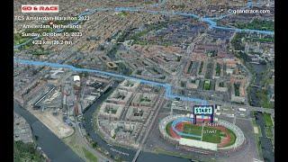 TCS Amsterdam Marathon 2023: fly over the 42.195 km race path!