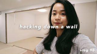 VLOG 90 | Hacking down a wall in my 3-room HDB | Pumpkin millet porridge recipe | Belinda Chen Vlog