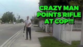 Old Man gets Mag Dumped after Pointing Rifle at Cop!!!  Miami, Florida - June 30, 2022