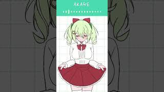 2기생 선배들의 옷을 곁들인 AKAGE [赤毛] #vtuber #shorts #스텔라이브 #리코 #memes