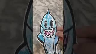 как нарсовать море  как сделать поделку море  акуленок baby shark пародия