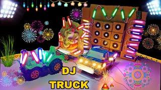 Mini Dj Truck loading At-New Home by cardboard making dj truck and light dj toy eicher dj big dj