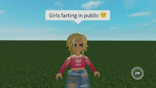 Girls farting in public VS Girls farting in private (Roblox)