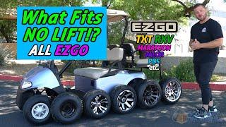 Non-Lifted EZGO Golf Cart Wheels and Tires *What Fits Stock NO LIFT!?*