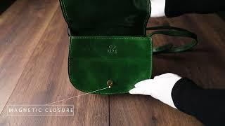 Green Leather Cross Body Bag   Moonfleet   Time Resistance 5218301