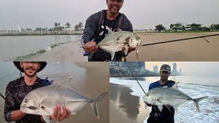 FISHING FOR BEACH TREVALLY - They Kept Getting Bigger - Catch & Release | Surf Fishing  Sri Lanka