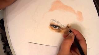 LUKE EVANS - mini process - drawing by Yana Makarova