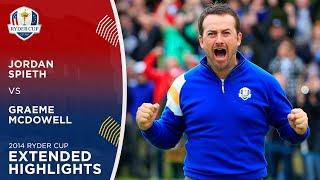 Jordan Spieth vs Graeme McDowell | 2014 Ryder Cup | Extended Highlights