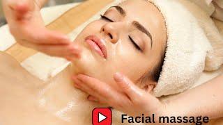 Facial massage for Glowing Skin | relaxation Massage Treatment! Rain sounds  [Asmr sleep massage 