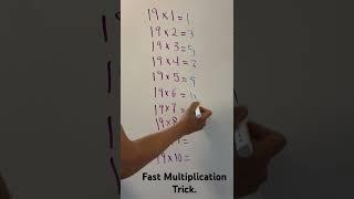 Fast Multiplication Trick. 19 Table Trick. #shorts  #maths #mathstricks #mathematics #mathhelp