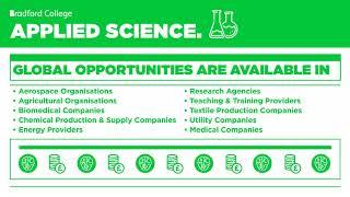 Career opportuniities - Applied Science at Bradford College