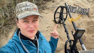 Metal Detecting an Eroded Beach with the UPGRADED Nokta Legend! (LG30 Coil Review)