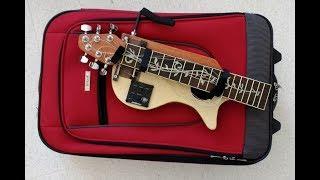 DIY Travel guitar with ebay fishman pickup demo folding + sound quality