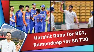 Harshit Rana Picked for BGT, Ramandeep Singh for T20. | Ash ki Baat