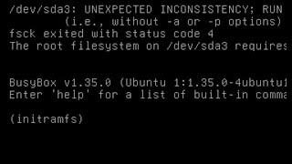 fsck exited with status code 4 initramfs ubuntu 23.04