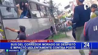 ATU investiga accidente de Corredor Morado que dejó 18 heridos en SJL