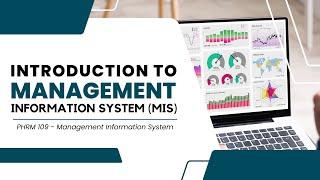 Introduction of Management Information System (MIS)