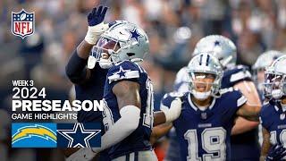 Dallas Cowboys Top Plays vs. Los Angeles Chargers | 2024 Preseason PreSeason Week 3