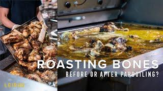 PHO BONE BROTH BASE - Do I roast the bones BEFORE or AFTER parboiling?