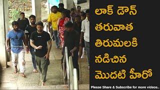 Telugu Cinema Hero Nithin Walking to Tirumala