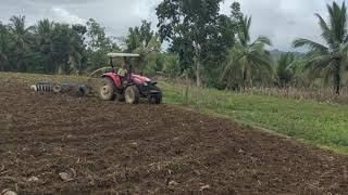 Tractor harrowing for corn production of,  LAND PREPARATION USING TRACTOR, http//www.tractor harrow