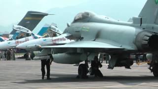 RAF Eurofighter Typhoon Engine Start-Taxi Out LIMA2013