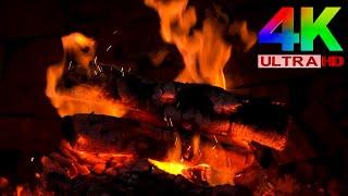  Fireplace relaxing, crisp fire sound, cozy room in winter, fireplace 4K ASMR