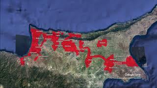 Cyprus War (1974) in 30 seconds using Google Earth