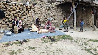 Preparing rice buttermilk in Iranian nomads
