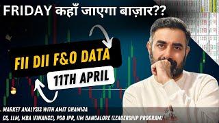 FII DII F&O DATA || Nifty Banknifty Finnifty Prediction for Tomorrow Friday 11th April 2025