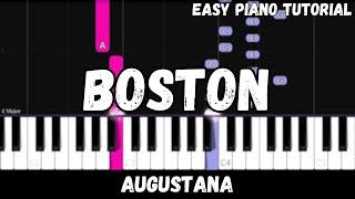 Augustana - Boston (Easy Piano Tutorial)