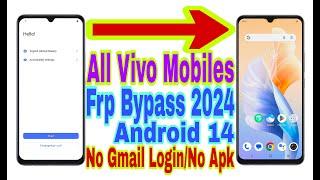 All Vivo Android 14 Frp Bypass | New Trick 2024 | Reset Frp/No Pc/Bypass Google Account 100% Working