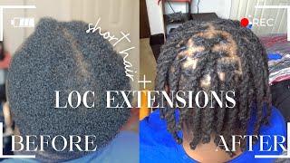 LOC EXTENSIONS ON SHORT HAIR...