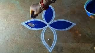 newyear special diya muggulu designs 3*1 thaipongal beautiful rangoli bhogi specialrangoli