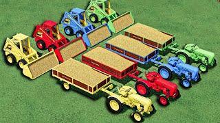 Mini World Of Colors ! CORN EXCAVATION WORK with Mini Loaders - Farming Simulator 22