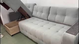 Диван "Сити+" с постоянной оттоманкой