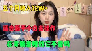 【副业推荐】亲测实战，在家躺着赚钱，五个月收入32W+！!在家里躺着赚钱不香吗？人人都能操作的副业#tiktok #tiktok赚钱 #tiktok干货 #副业