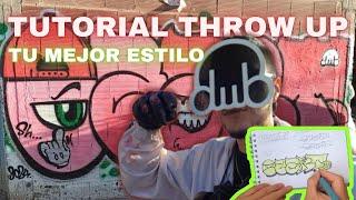 ¡GRAFFITI TUTORIAL! Como hacer un THROW UP con ESTILO - del papel al muro