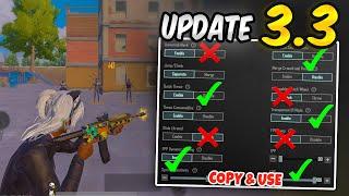 New Update 3.3 Best Settings & Sensitivity to Improve Headshots and Hip-Fire  | PUBG MOBILE / BGMI