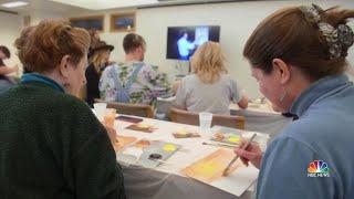 Americans Feel The Joy Of Painting With Bob Ross-Themed Classes | NBC Nightly News