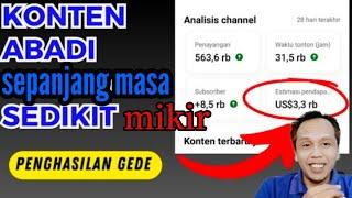 menurut youtube dan sumber inspirasi konten tidak akan pernah habis