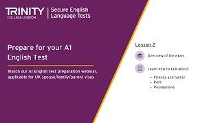 A1 English Test for UK Spouse Visa Practice | Exam Preparation Webinar