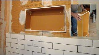 How to make a custom  niche out of foam board for your shower