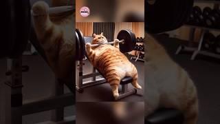 Cat's Gym Shock You! #shorts #cat #catlover #cute #kitten #funny #meowslovers