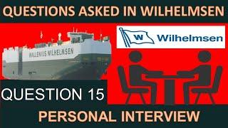 Wilhelmsen Personal Interview Questions Asked || Merchant Navy Placement Question 15 ||Marine RedFox