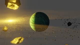 Fast space planet rings scene in Blender 2.82. 逼真星球空间