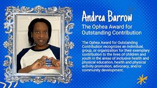 Ophea 2022 Award for Outstanding Contribution: Andrea Barrow